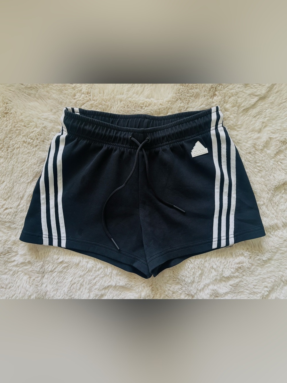 adidas Future Icons 3-Stripes Shorts Womens, Black 2, LG Size: Small - Picture 4 of 7